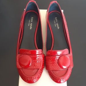 ⚜Kate Spade Red Shelly Flats Size 8.5